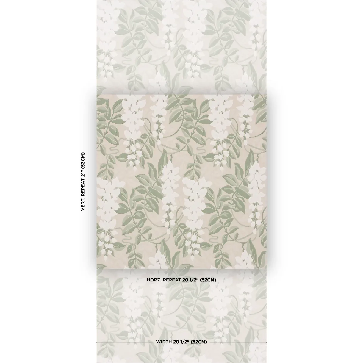 LUCIA WISTERIA SAGE Schumacher Wallpaper wallpaper - SKU 5017530