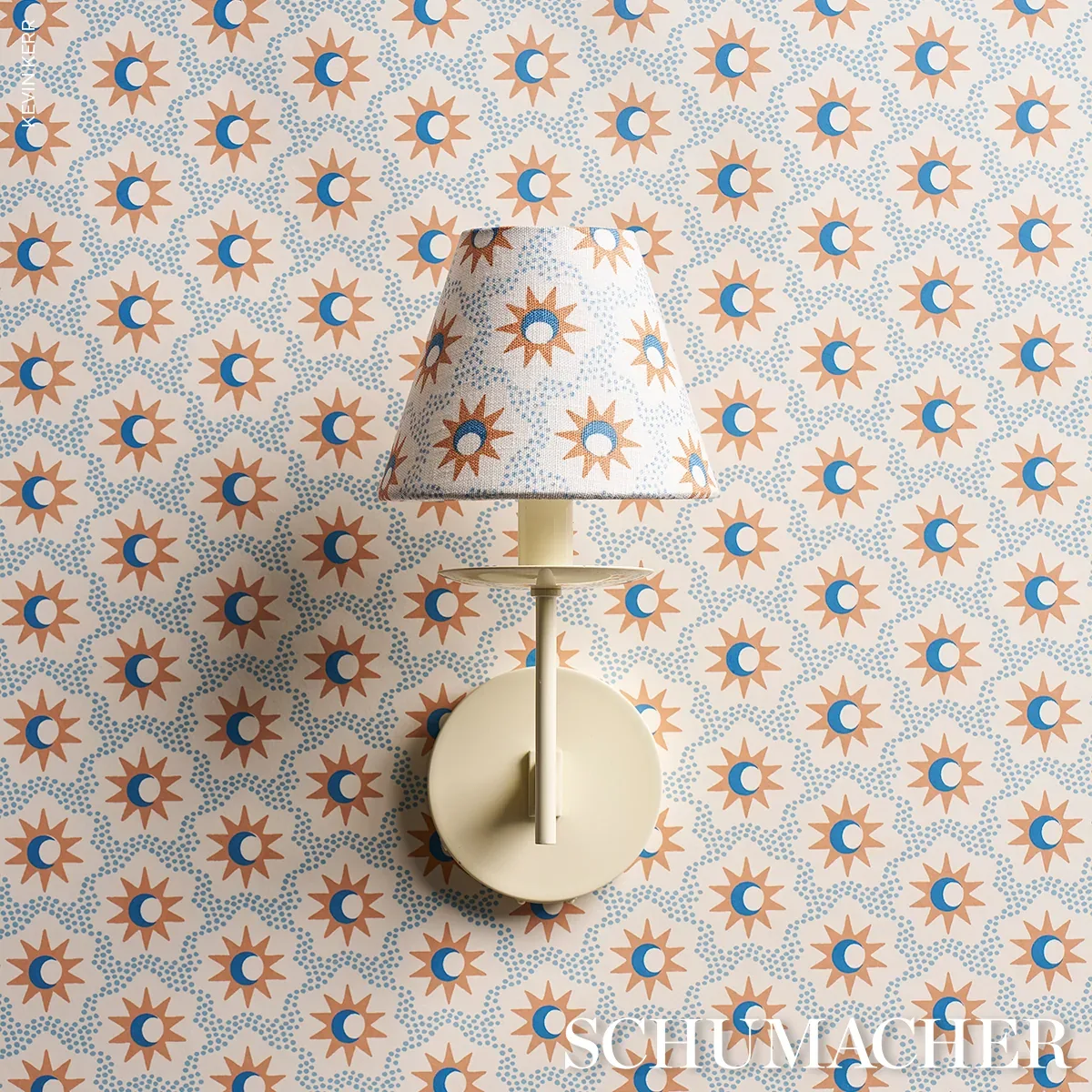 LUCIE CLAY & BLUE Schumacher Wallpaper wallpaper - SKU 5015761