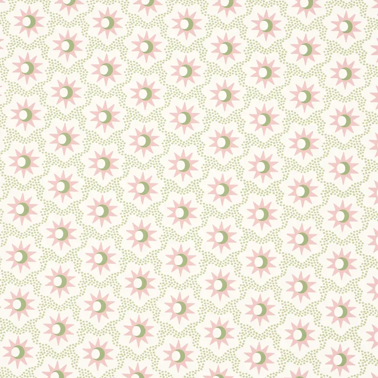 Schumacher LUCIE wallpaper, color PINK & GREEN, SKU 5015762