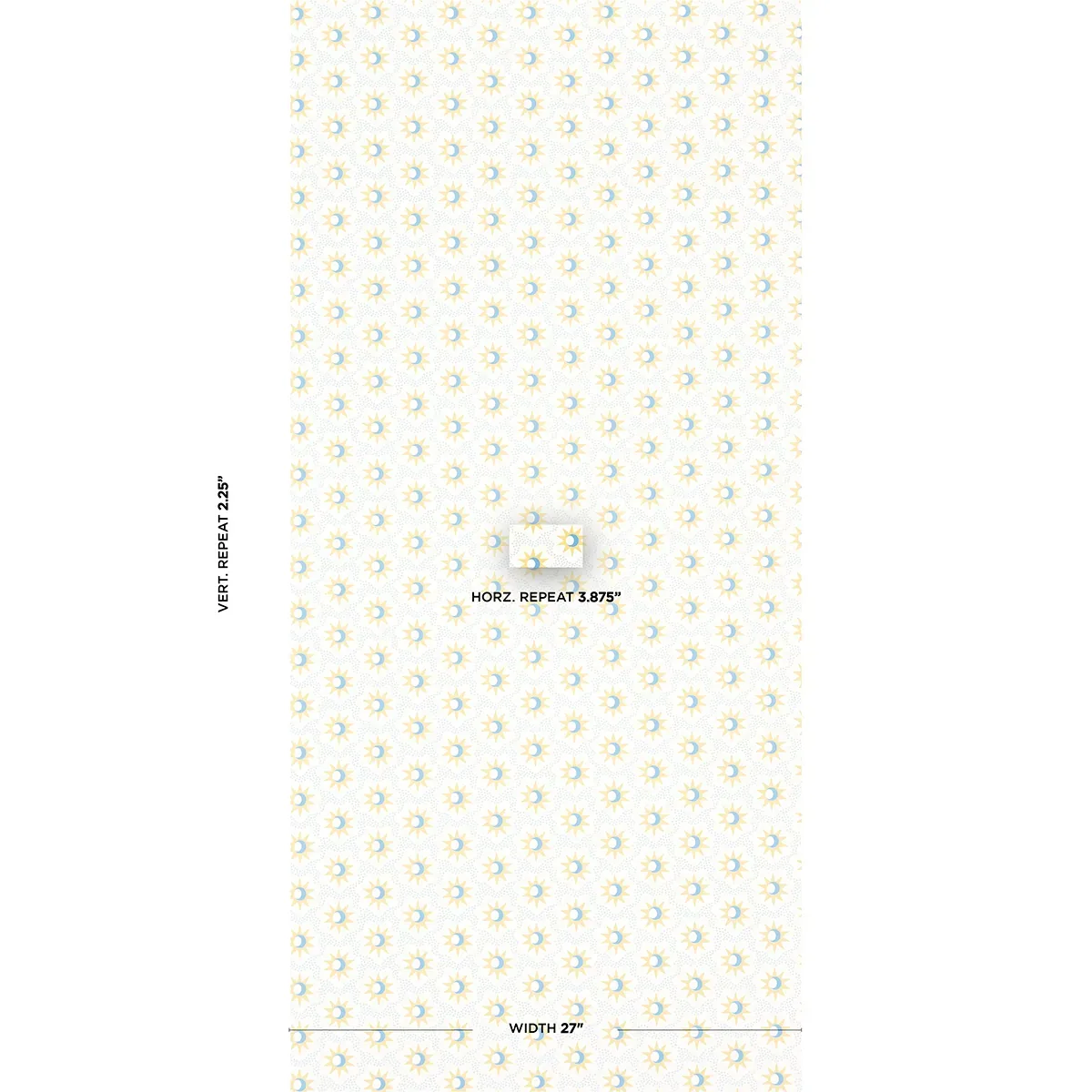 LUCIE YELLOW & SKY Schumacher Wallpaper wallpaper - SKU 5015760