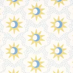 LUCIE YELLOW & SKY Schumacher Wallpaper wallpaper - SKU 5015760