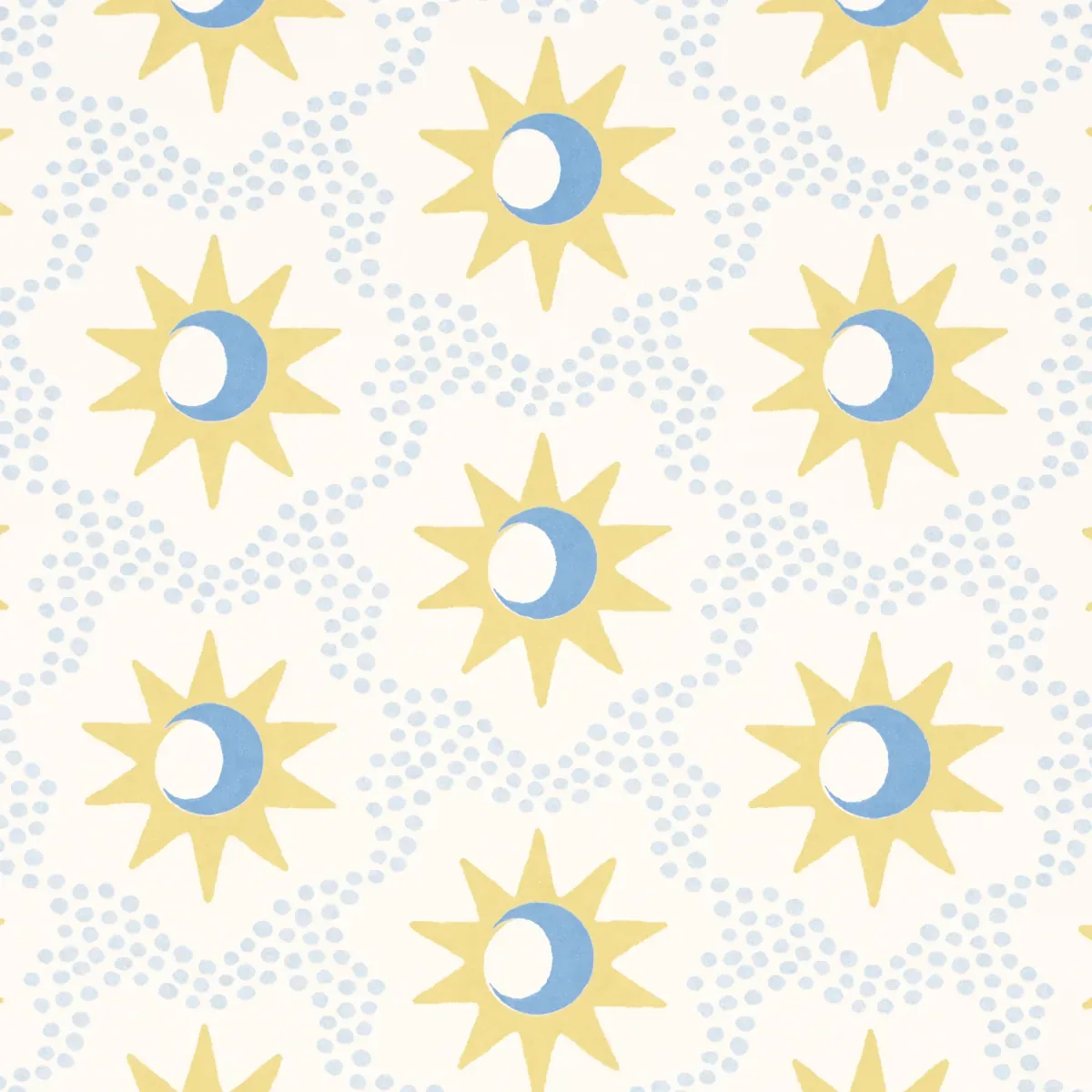 LUCIE YELLOW & SKY Schumacher Wallpaper wallpaper - SKU 5015760