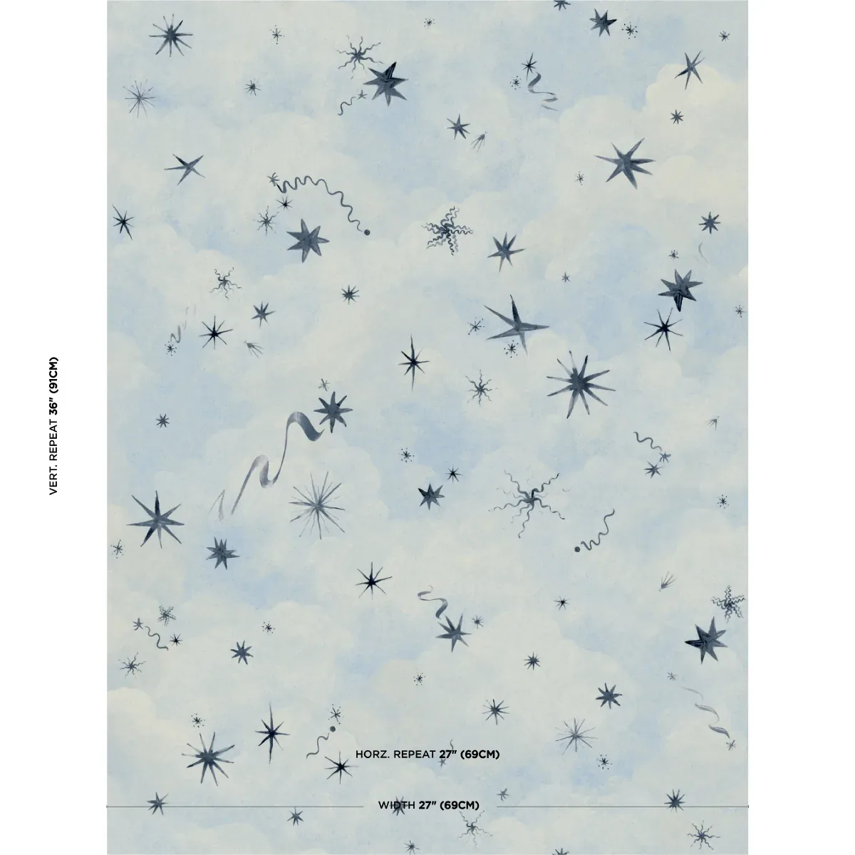 LUMINARIES CLEAR BLUE Schumacher Wallpaper wallpaper - SKU 5016010