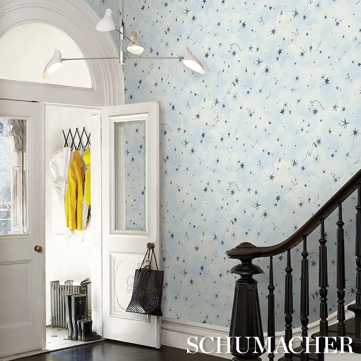 LUMINARIES - CLEAR BLUE Schumacher Wallpaper | Wallpaper Twi LUMINARIES CLEAR BLUE Schumacher Wallpaper wallpaper - SKU 5016010