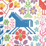 LUPITA - VIBRANT MULTI Schumacher Wallpaper | Wallpaper Twin LUPITA VIBRANT MULTI Schumacher Wallpaper wallpaper - SKU 5013762