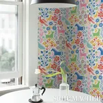 LUPITA - VIBRANT MULTI Schumacher Wallpaper | Wallpaper Twin LUPITA VIBRANT MULTI Schumacher Wallpaper wallpaper - SKU 5013762