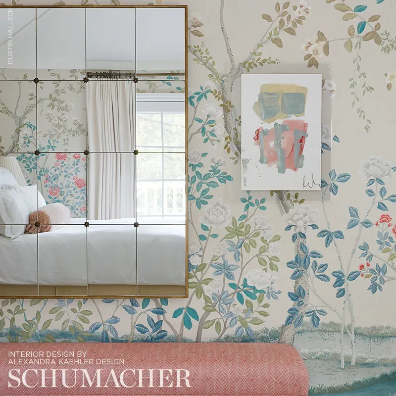 MADAME DE POMPADOUR PANEL SET - ALABASTER Schumacher Wallpap MADAME DE POMPADOUR PANEL SET ALABASTER Schumacher Wallpaper wallpaper - SKU 5008540