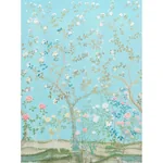 MADAME DE POMPADOUR PANEL SET - AQUA Schumacher Wallpaper | MADAME DE POMPADOUR PANEL SET AQUA Schumacher Wallpaper wallpaper - SKU 5008541