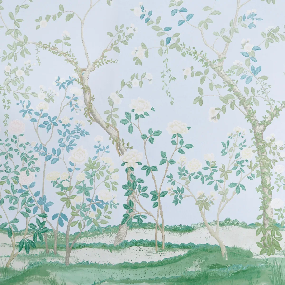 MADAME DE POMPADOUR PANEL SET - BLUE Schumacher Wallpaper | MADAME DE POMPADOUR PANEL SET BLUE Schumacher Wallpaper wallpaper - SKU 5008544