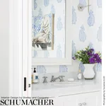 MADRAS PAISLEY DELFT Schumacher Wallpaper wallpaper - SKU 5005301