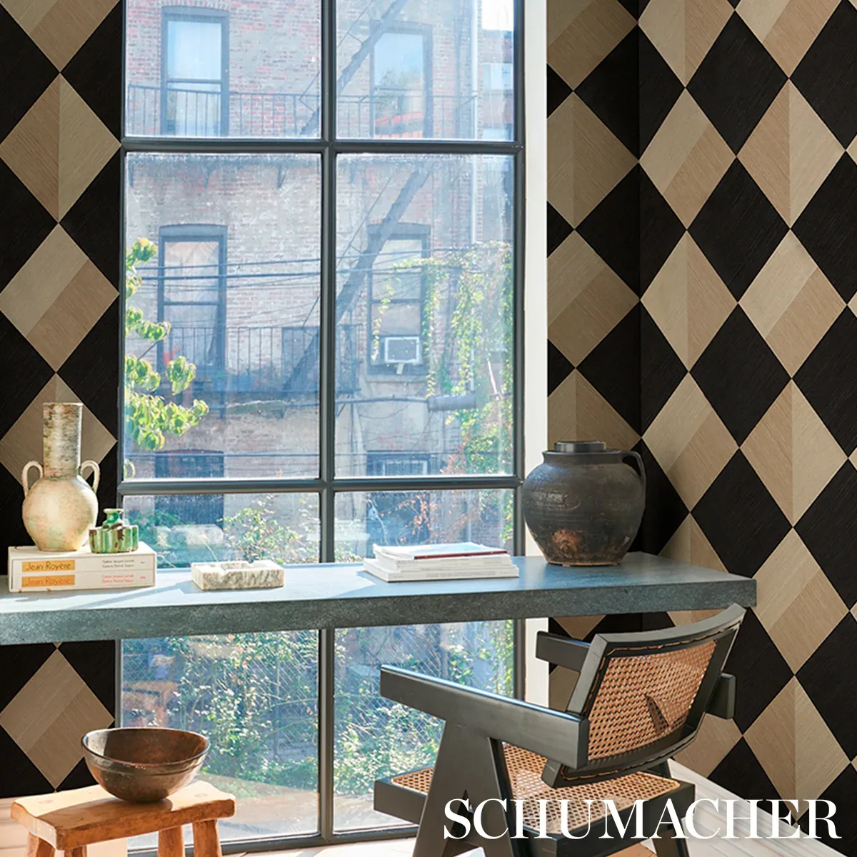 MAESTRO DARK ARTS Schumacher Wallpaper wallpaper - SKU 5016881