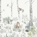 MAGIC FOREST MURAL IVORY Schumacher Wallpaper wallpaper - SKU 7481