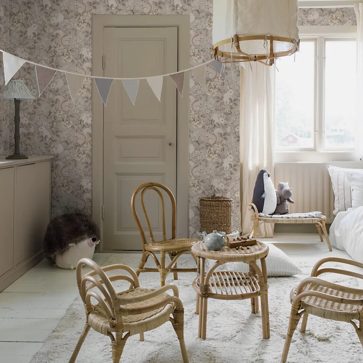 MAGIC FOREST TAUPE Schumacher Wallpaper wallpaper - SKU 6933