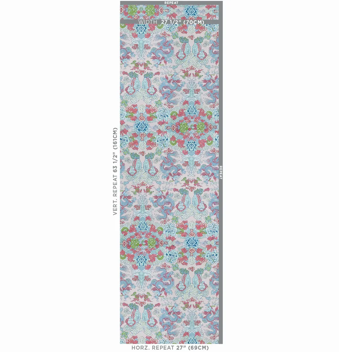 MAGIC MOUNTAIN DRAGON BLUSH Schumacher Wallpaper wallpaper - SKU 5011591