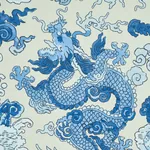 MAGIC MOUNTAIN DRAGON PORCELAIN Schumacher Wallpaper wallpaper - SKU 5011590