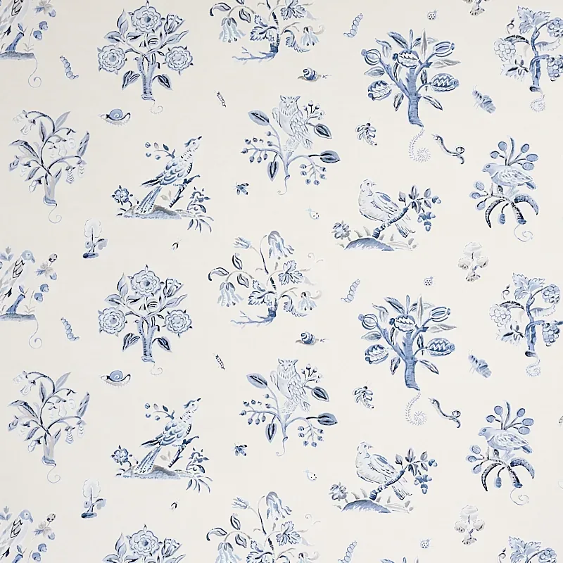 MAGICAL MENAGERIE BLUES Schumacher Wallpaper wallpaper - SKU 5012212