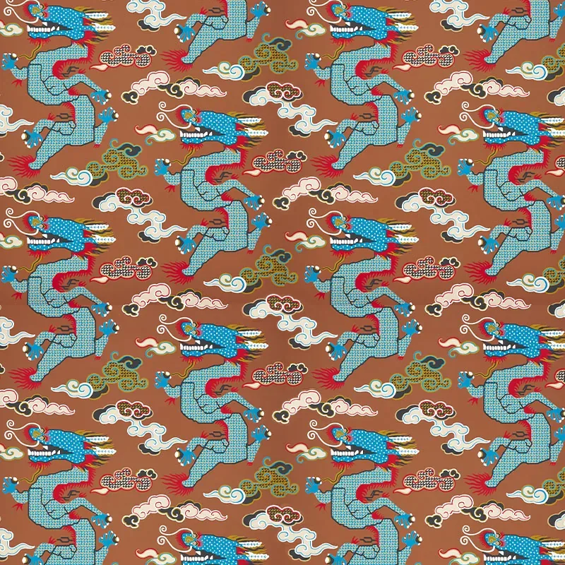 MAGICAL MING DRAGON BROWN Schumacher Wallpaper wallpaper - SKU 5010602