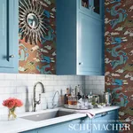 MAGICAL MING DRAGON BROWN Schumacher Wallpaper wallpaper - SKU 5010602