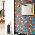 MAGICAL MING DRAGON BROWN Schumacher Wallpaper wallpaper - SKU 5010602