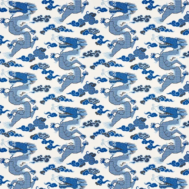 MAGICAL MING DRAGON PORCELAIN Schumacher Wallpaper wallpaper - SKU 5010600