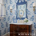 MAGICAL MING DRAGON PORCELAIN Schumacher Wallpaper wallpaper - SKU 5010600