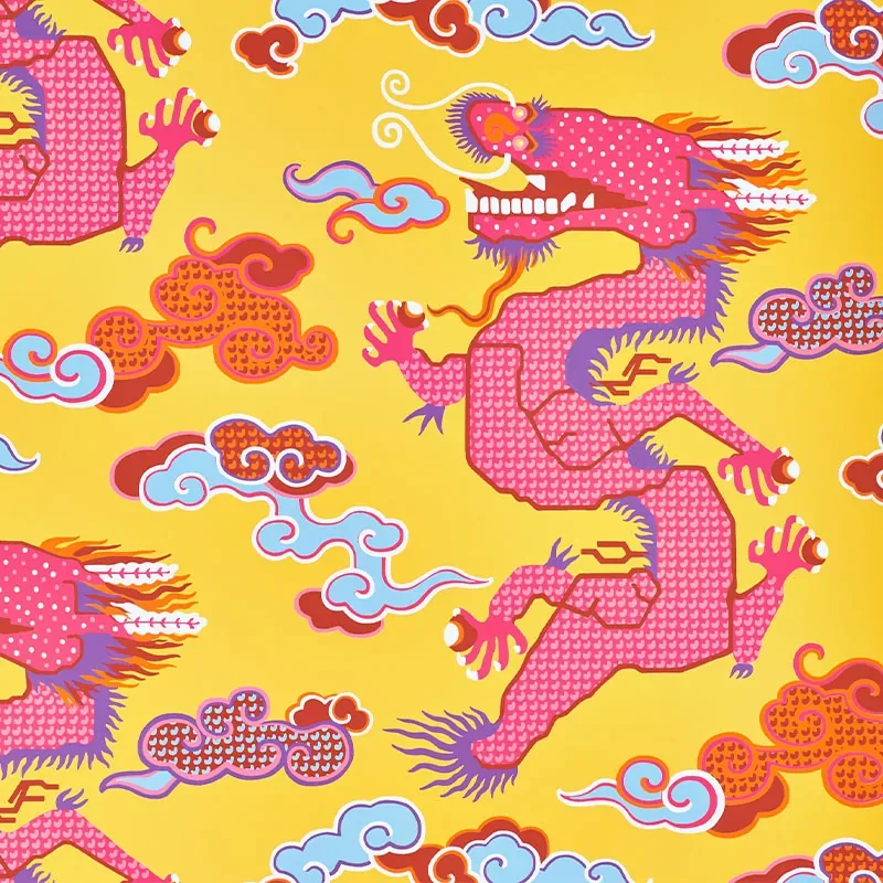 MAGICAL MING DRAGON YELLOW Schumacher Wallpaper wallpaper - SKU 5010601