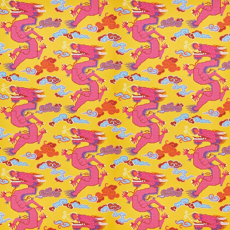 MAGICAL MING DRAGON YELLOW Schumacher Wallpaper wallpaper - SKU 5010601