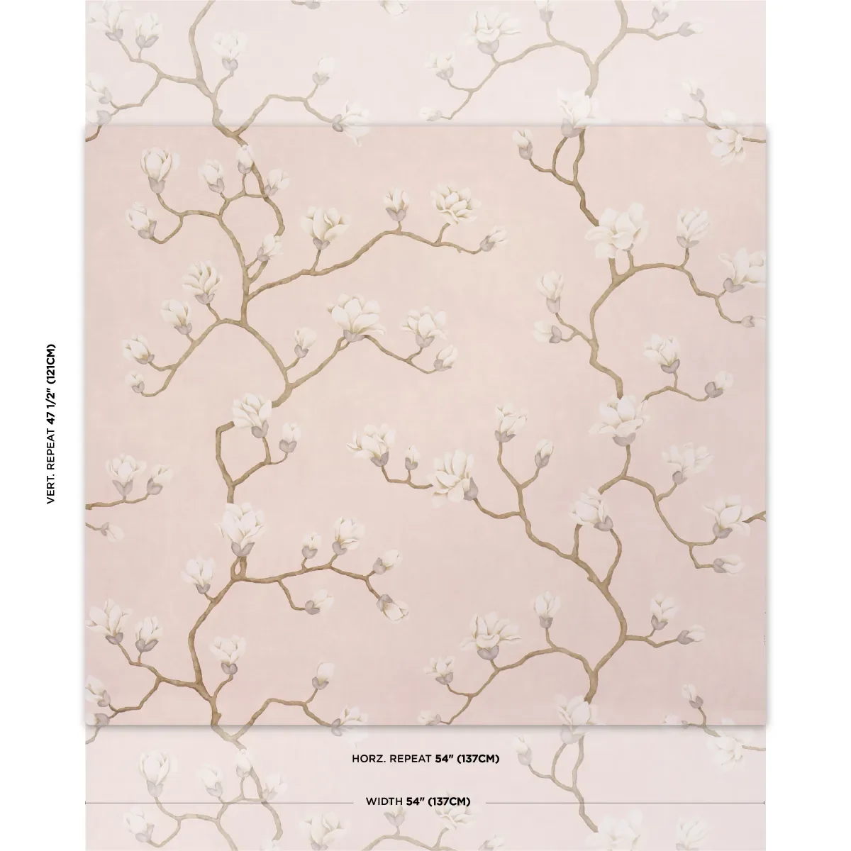 MAGNOLIA TREE DUSTY BLUSH Schumacher Wallpaper wallpaper - SKU 5016933