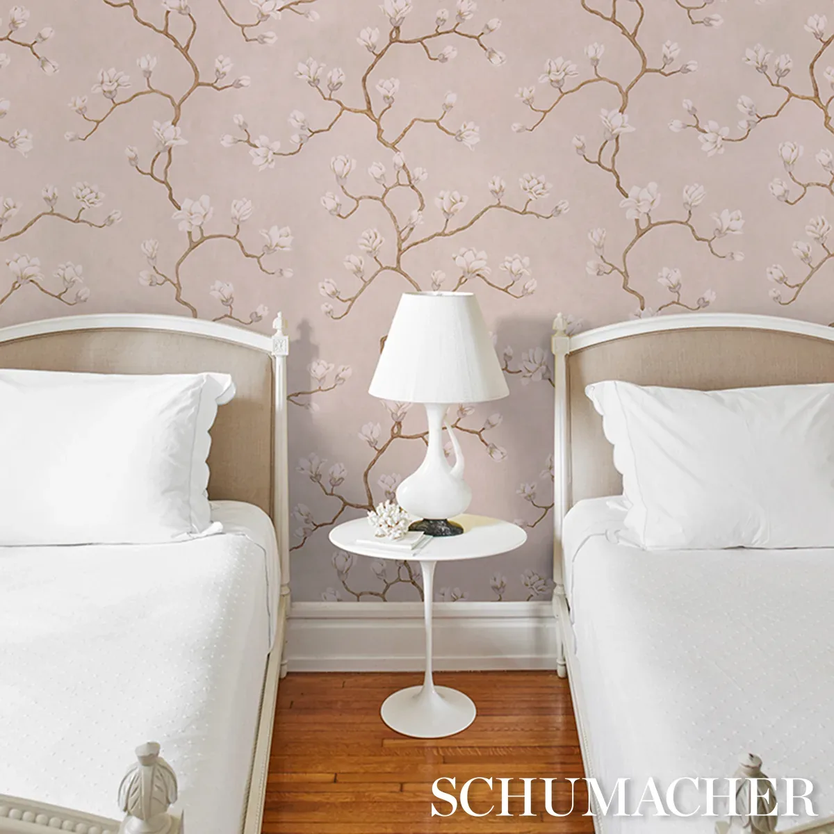 MAGNOLIA TREE DUSTY BLUSH Schumacher Wallpaper wallpaper - SKU 5016933