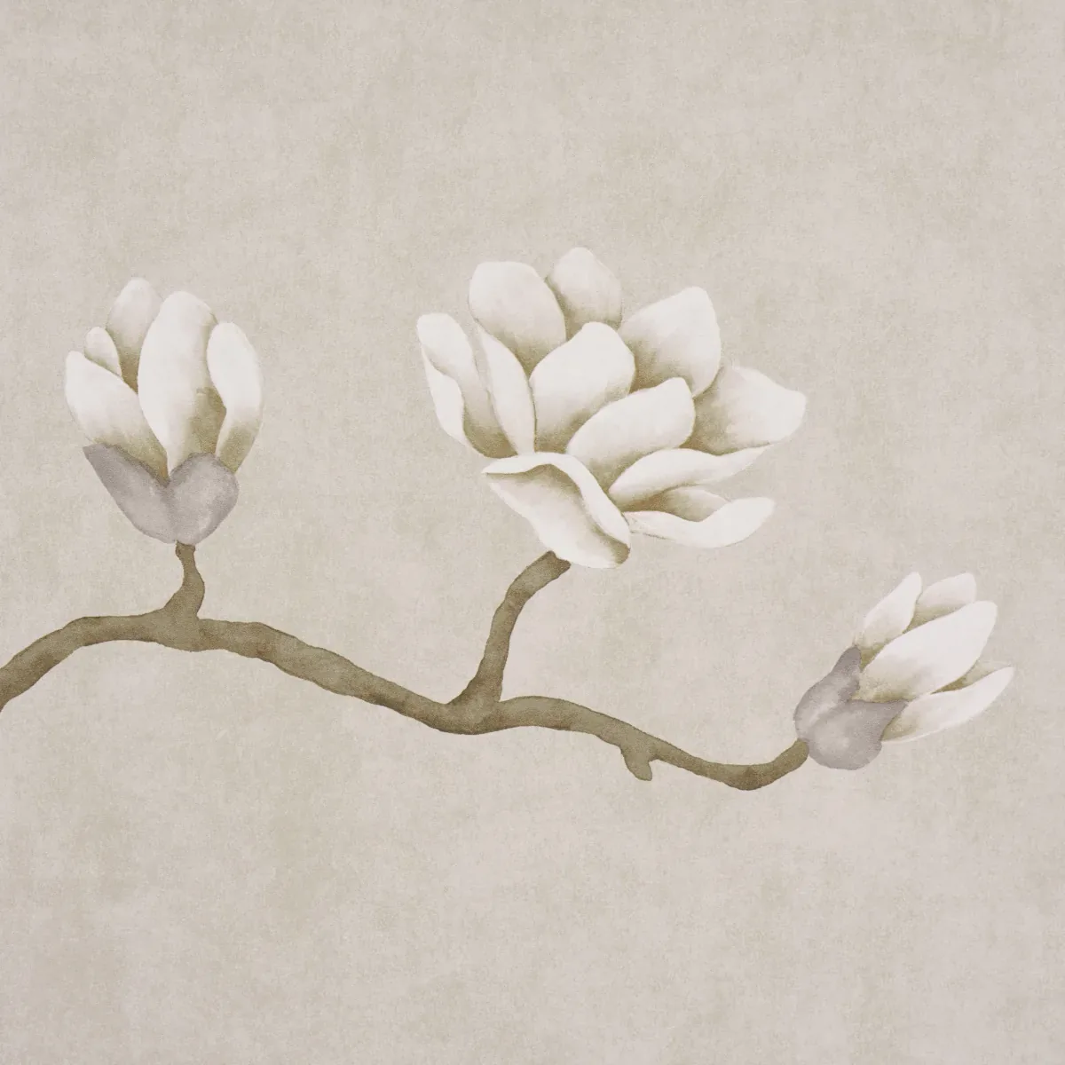 MAGNOLIA TREE GRISAILLE Schumacher Wallpaper wallpaper - SKU 5016931