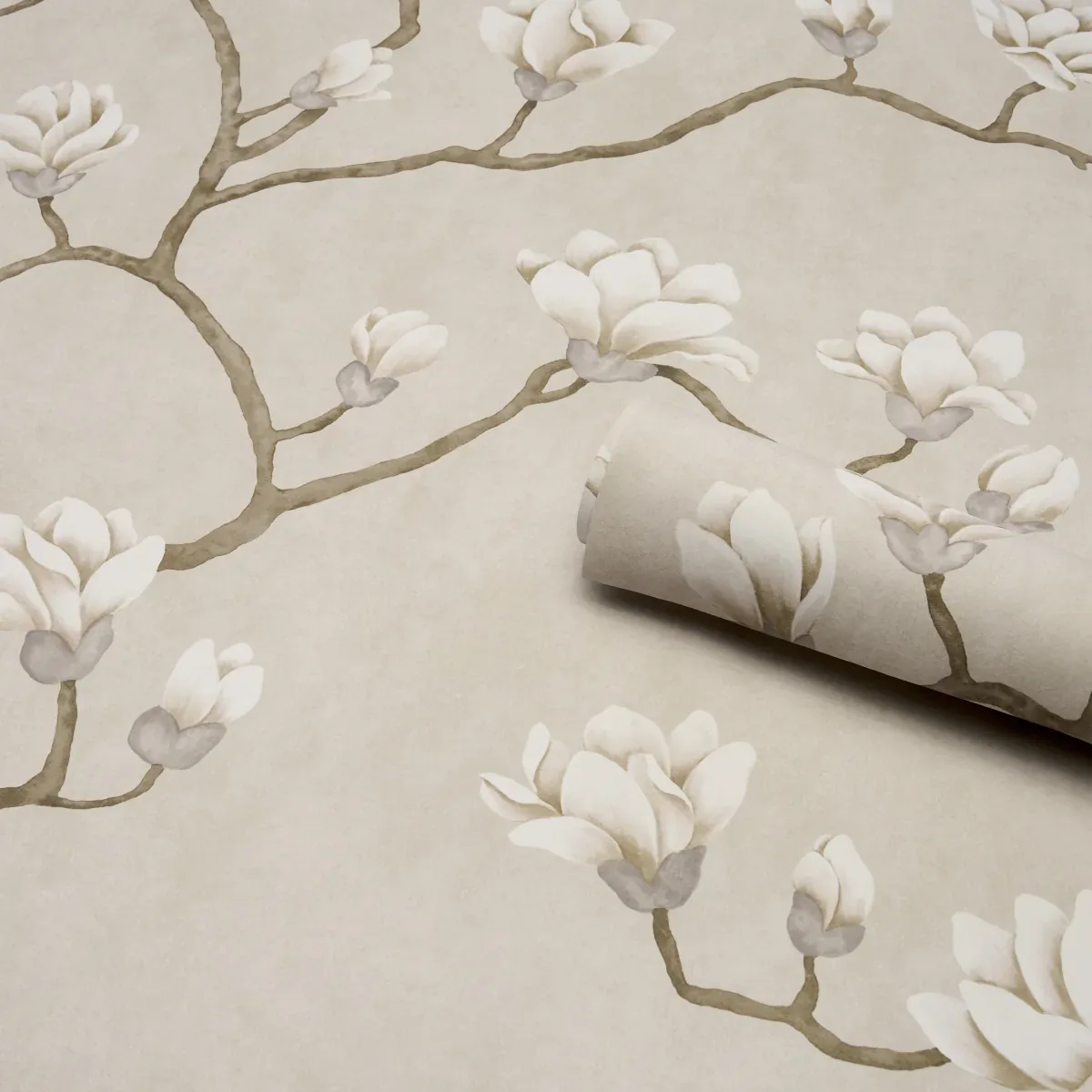 MAGNOLIA TREE GRISAILLE Schumacher Wallpaper wallpaper - SKU 5016931