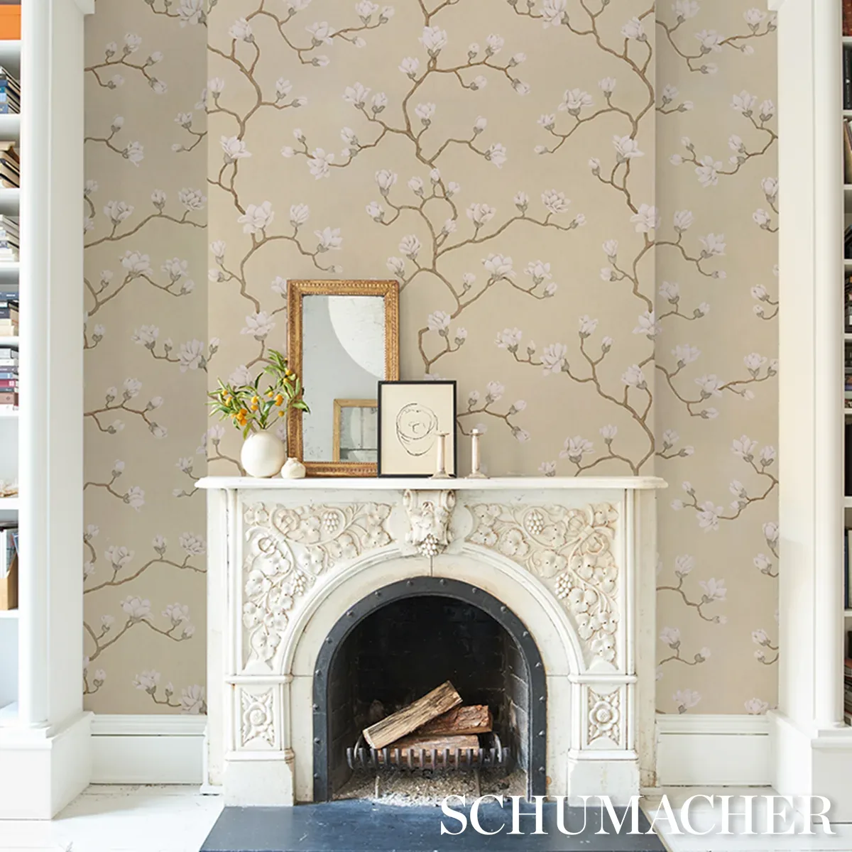 MAGNOLIA TREE SOFT GOLD Schumacher Wallpaper wallpaper - SKU 5016932