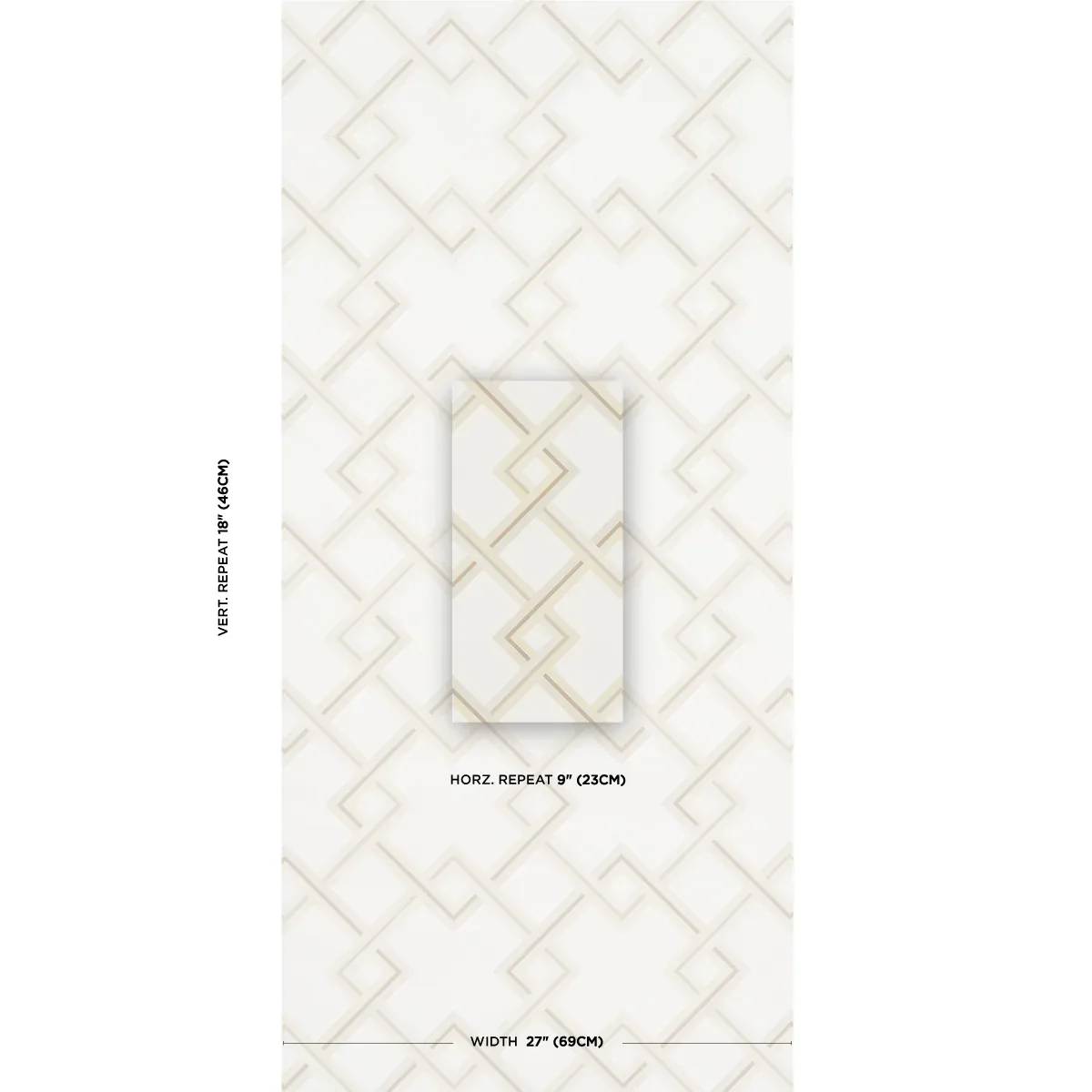MAH JONG LIGHT IVORY Schumacher Wallpaper wallpaper - SKU 5014930