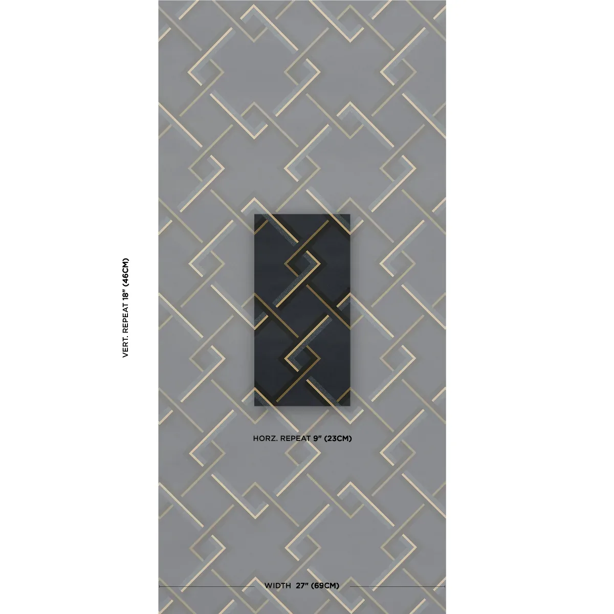 MAH JONG RIVER BLUE Schumacher Wallpaper wallpaper - SKU 5014931