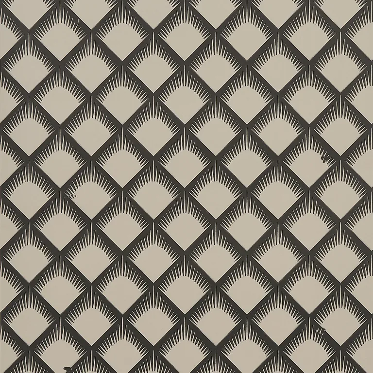 Schumacher MAIZE wallpaper, color BLACK & CREAM, SKU 5015040