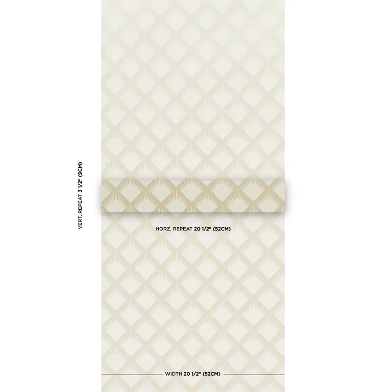 Schumacher MAIZE wallpaper, color SOFT GOLD, SKU 5015041
