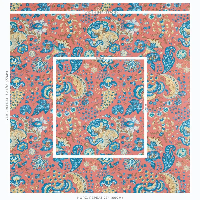 MAJORELLE RED Schumacher Wallpaper wallpaper - SKU 5011351