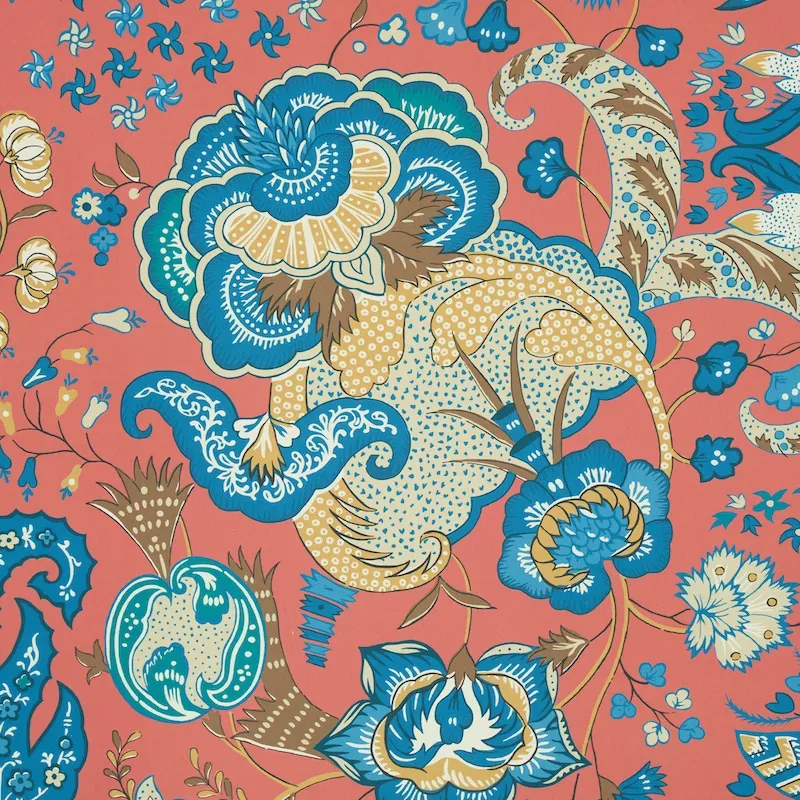 MAJORELLE RED Schumacher Wallpaper wallpaper - SKU 5011351