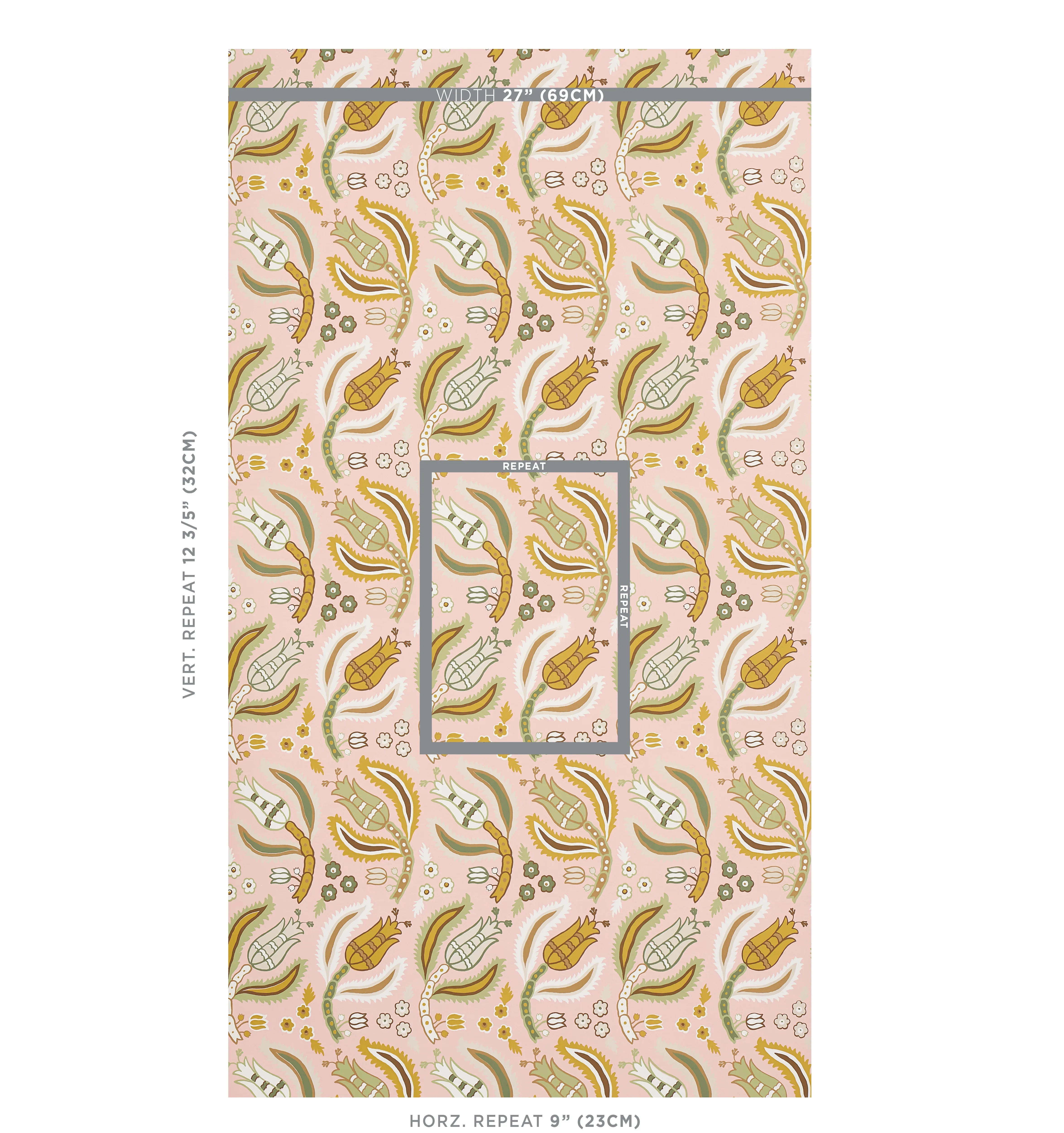 MALABAR VINE BLUSH Schumacher Wallpaper wallpaper - SKU 5012342