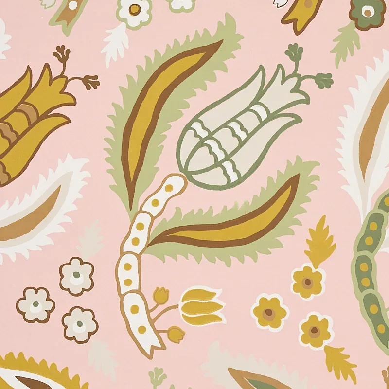 MALABAR VINE BLUSH Schumacher Wallpaper wallpaper - SKU 5012342