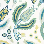 MALABAR VINE PEACOCK Schumacher Wallpaper wallpaper - SKU 5012340