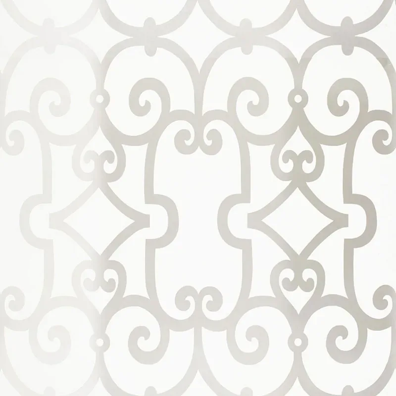 MANOR GATE SILVER Schumacher Wallpaper wallpaper - SKU 5005054