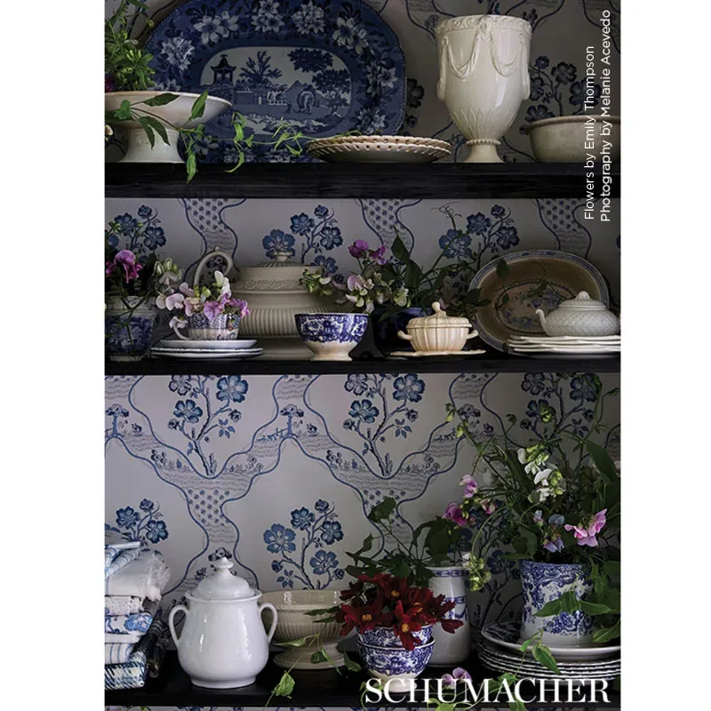 MARELLA - DELFT Schumacher Wallpaper | Wallpaper Twins MARELLA DELFT Schumacher Wallpaper wallpaper - SKU 5008801