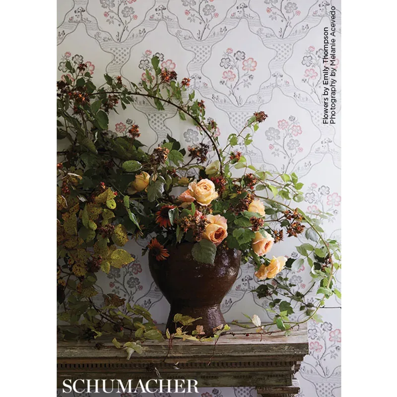 MARELLA - ROSE Schumacher Wallpaper | Wallpaper Twins MARELLA ROSE Schumacher Wallpaper wallpaper - SKU 5008800