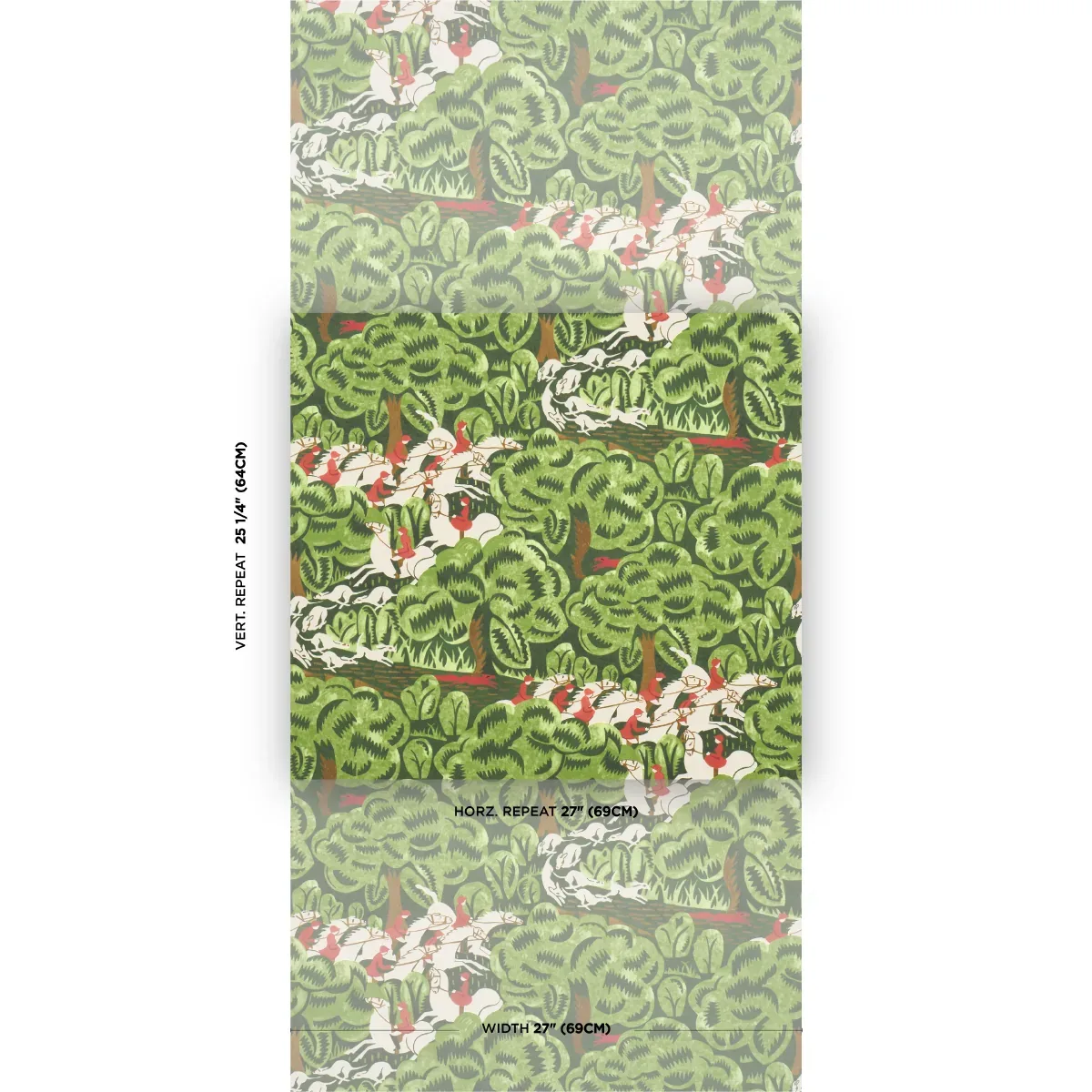 MARGARET SCHLOEMAN'S FOX CHASE FOREST Schumacher Wallpaper wallpaper - SKU 5016150