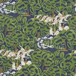 MARGARET SCHLOEMAN'S FOX CHASE NAVY & GREEN Schumacher Wallpaper wallpaper - SKU 5016151
