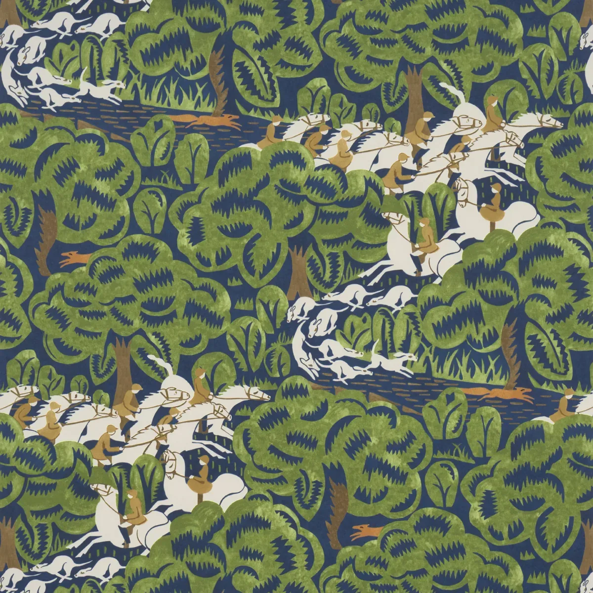 5016151 | MARGARET SCHLOEMAN’S FOX CHASE – NAVY & GREEN