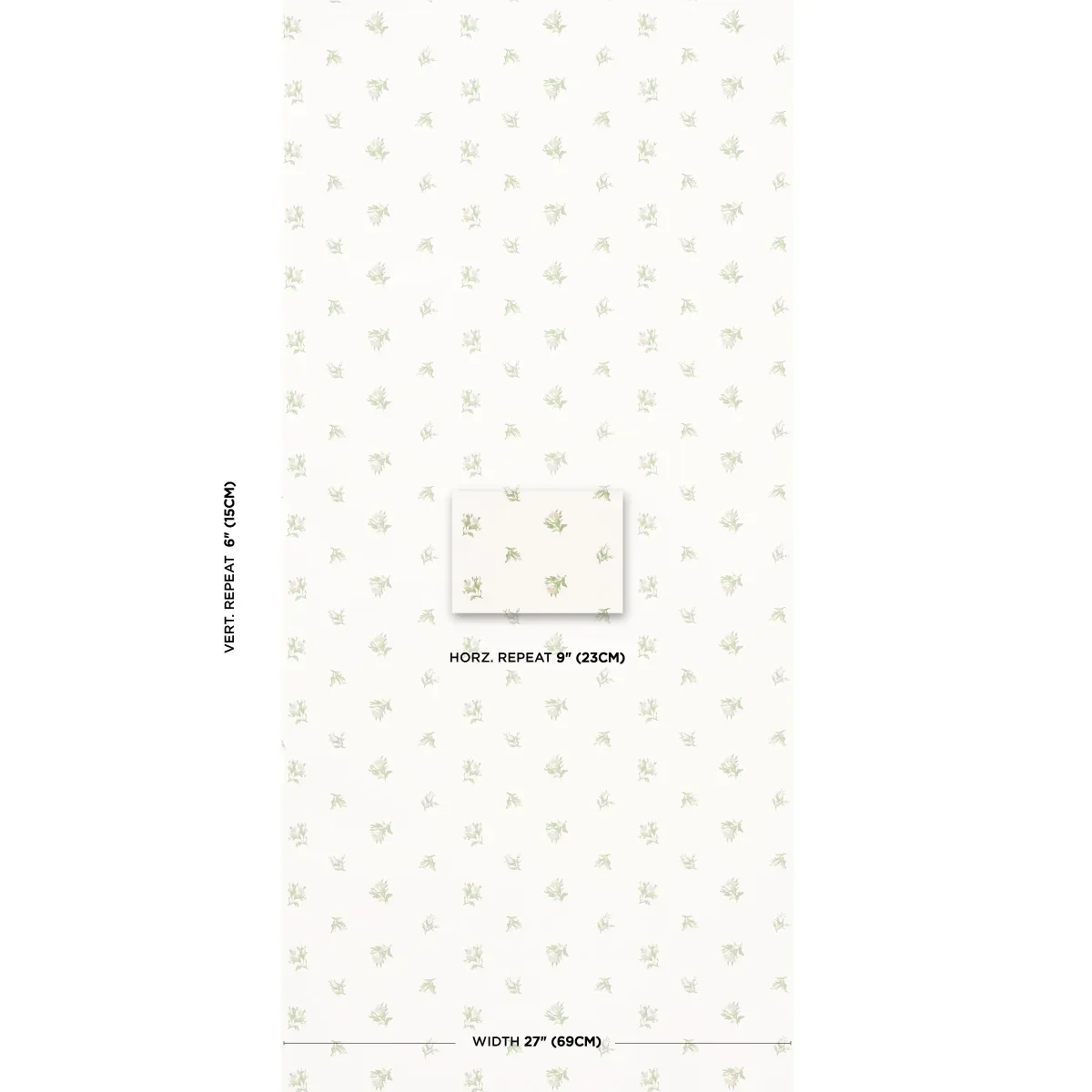MARGIE FLORAL GRIS Schumacher Wallpaper wallpaper - SKU 5014741