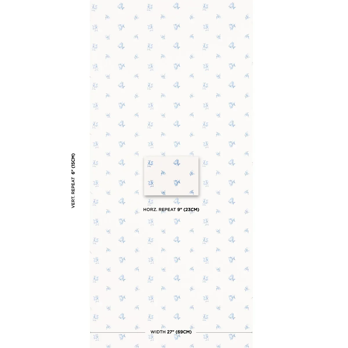 MARGIE FLORAL PORCELAIN Schumacher Wallpaper wallpaper - SKU 5014740