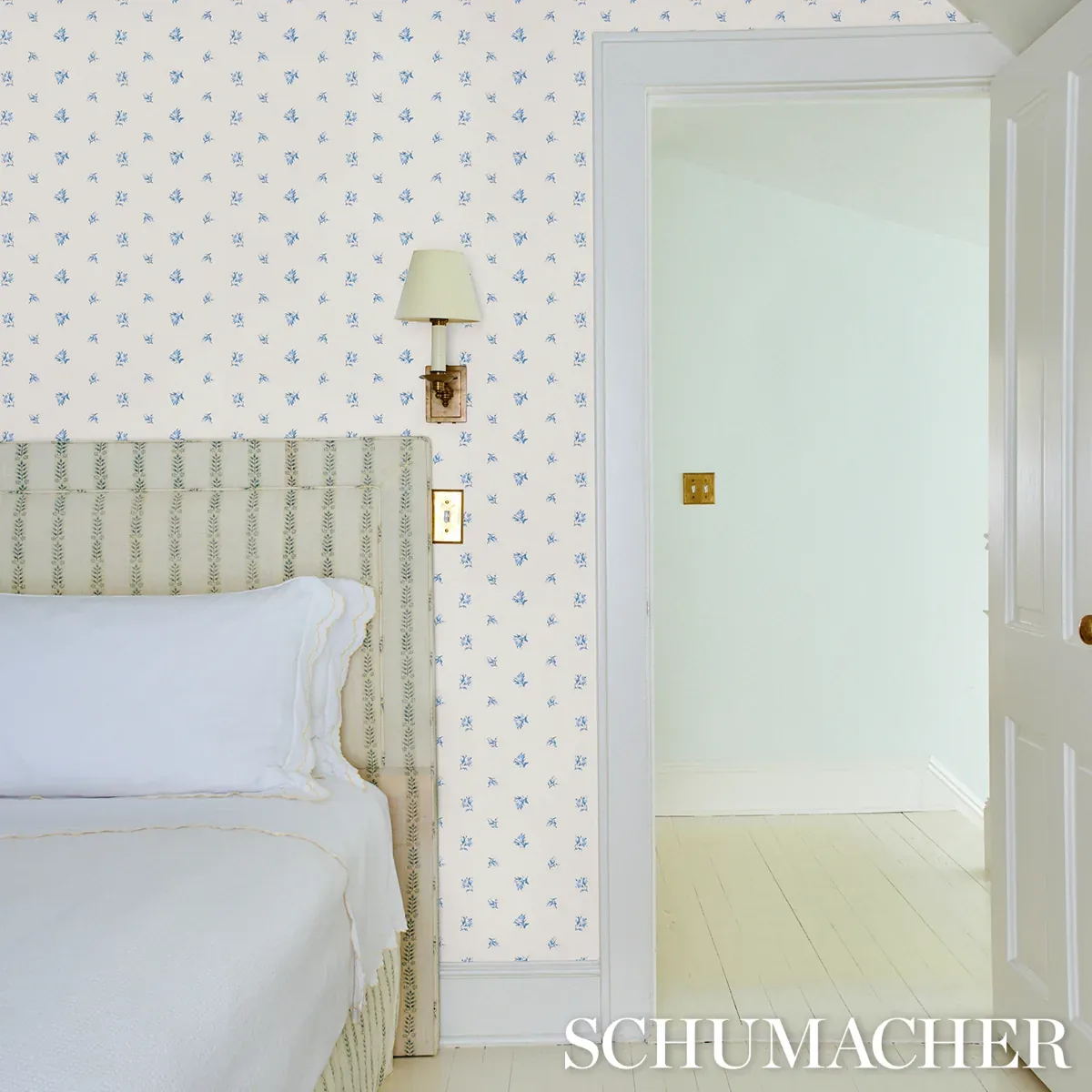 MARGIE FLORAL PORCELAIN Schumacher Wallpaper wallpaper - SKU 5014740